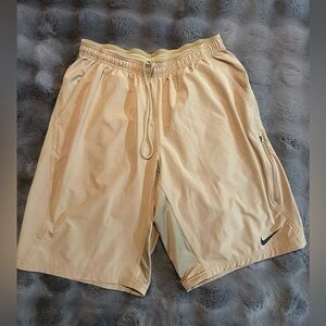 Nike Dri- Fit Tan Athletic Performance Shorts